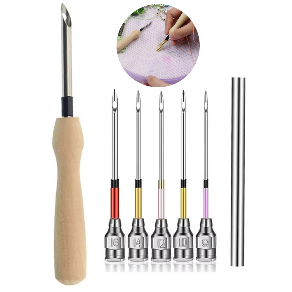 Punch Needle Kit - 1세트 펀치 니들 도구 키트 자수