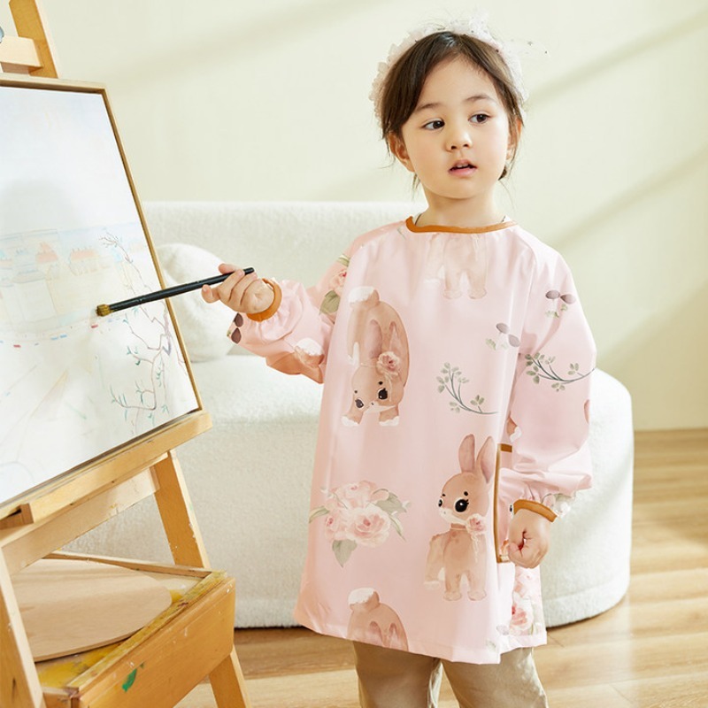Art Craft For Preschool - 어린이 방수 미술 커버 셔츠 긴
