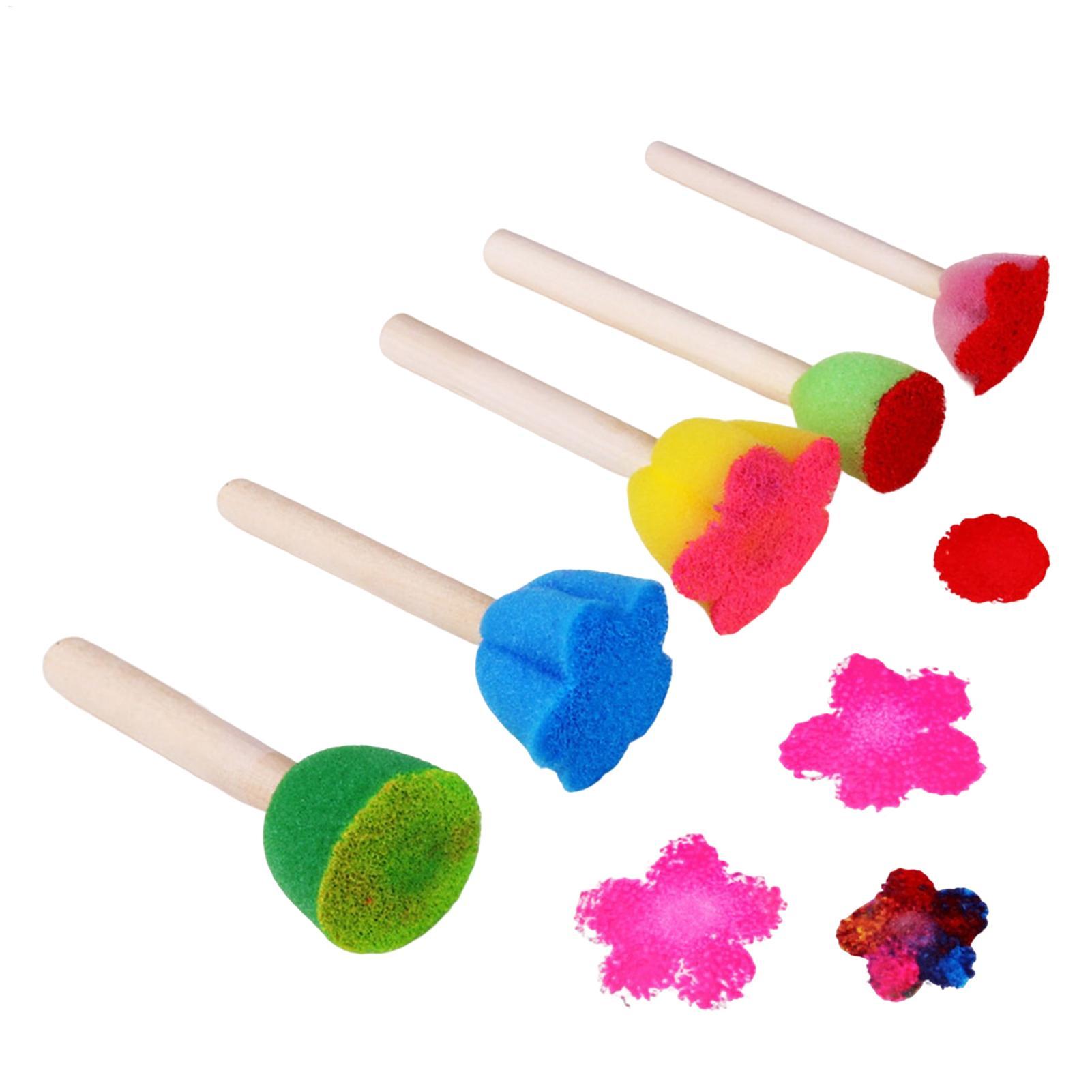 Art Craft For Preschool - 5개 재사용 가능한 어린이 페인트 스펀지,