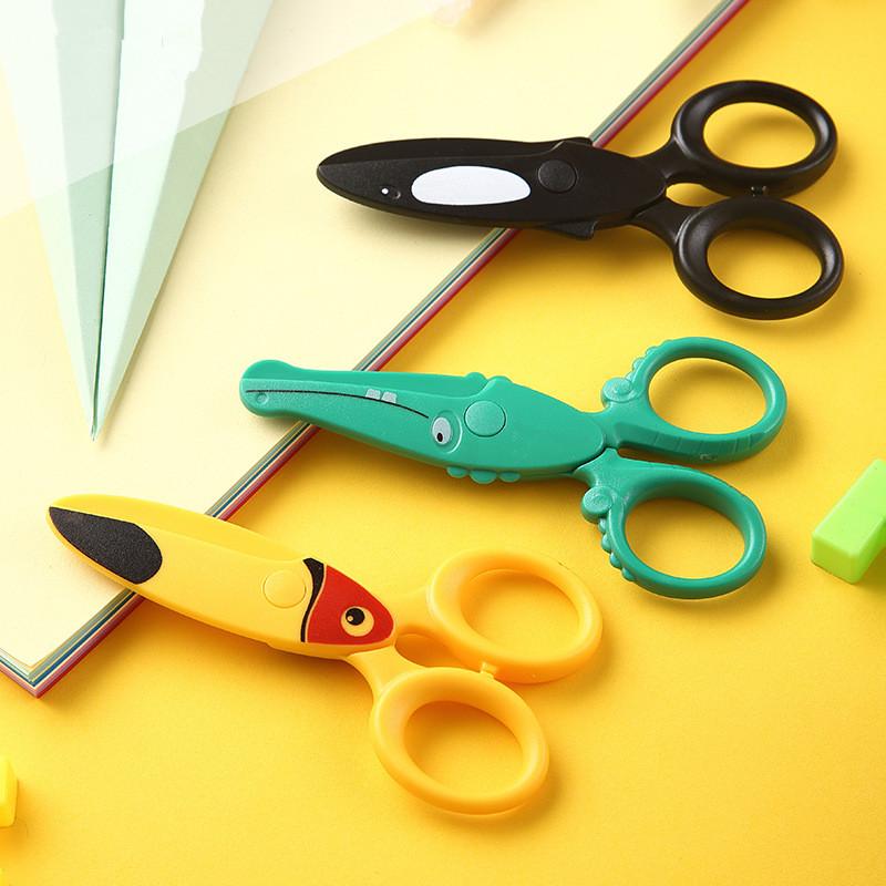 Art Craft For Preschool - 3Pcs 어린이 플라스틱 가위 귀여운 만화