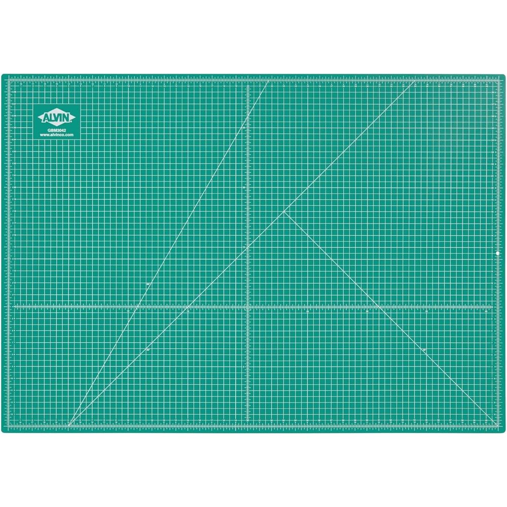 Art Crafts - 양면 자가복원 커팅 매트, 30x42인치, 녹색/검정색,