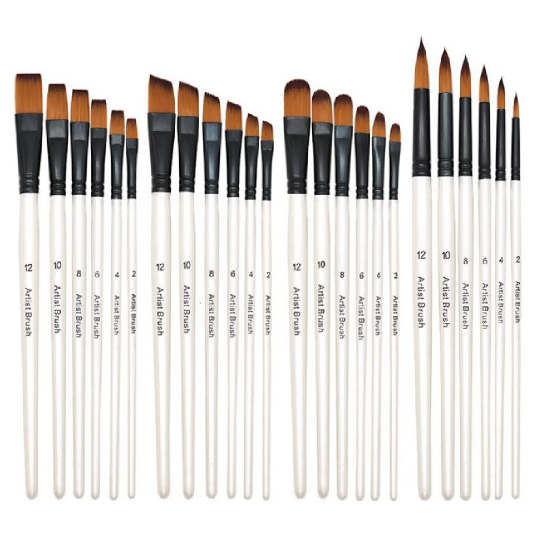 Gouache Paint Set - BOMEIJIA 페인트 브러시 세트 라운드 플랫