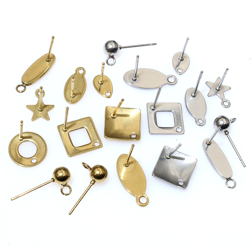 Art Craft Market - 20pcs 스테인레스 스틸 공예 귀걸이 스터드