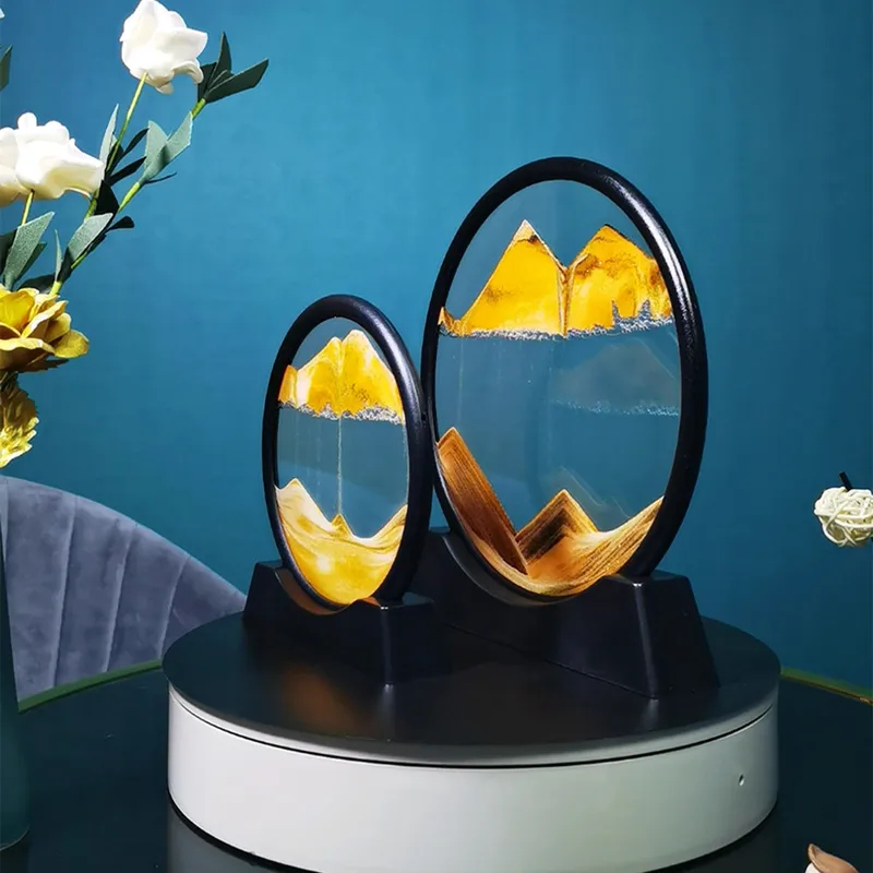 12인치 3D 모션 샌드 아트 그림 원형 유리 바다 풍 - Art Craft Movement 리뷰 및 가격