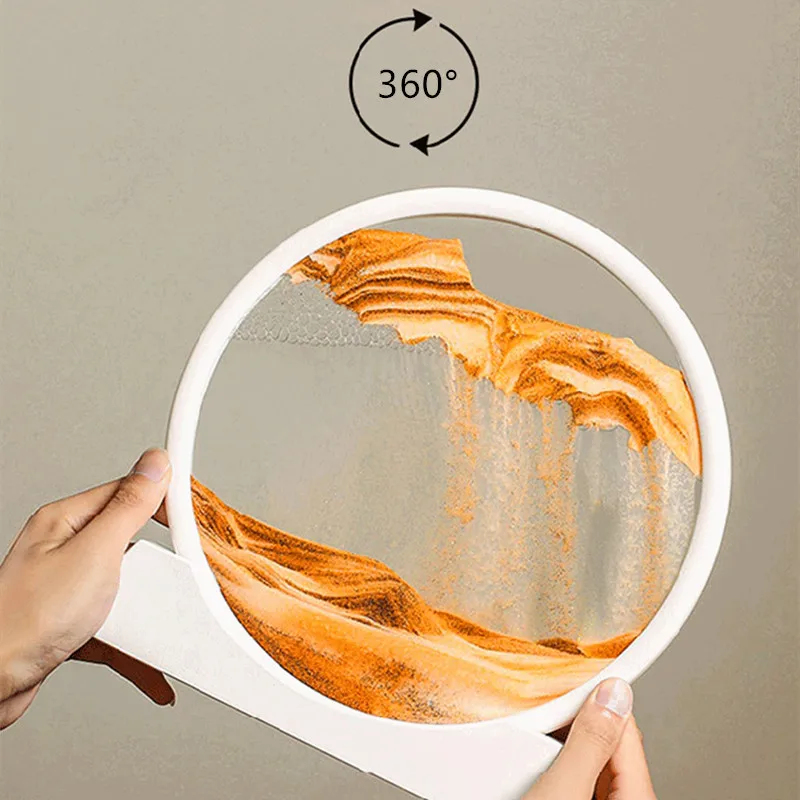12인치 3D 모션 샌드 아트 그림 원형 유리 바다 풍 - Art Craft Movement 리뷰 및 가격
