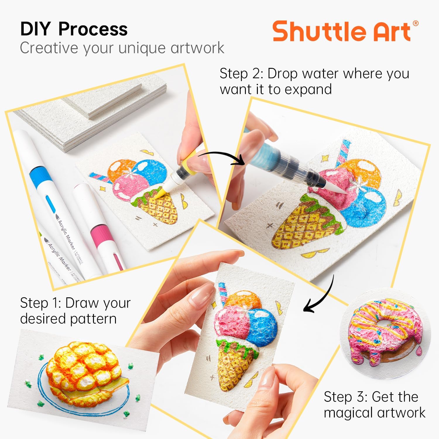 3D 퍼피 폼 텍스처 페인팅 종이 세트 (어린이 DIY - Art Craft Toys 리뷰 및 가격