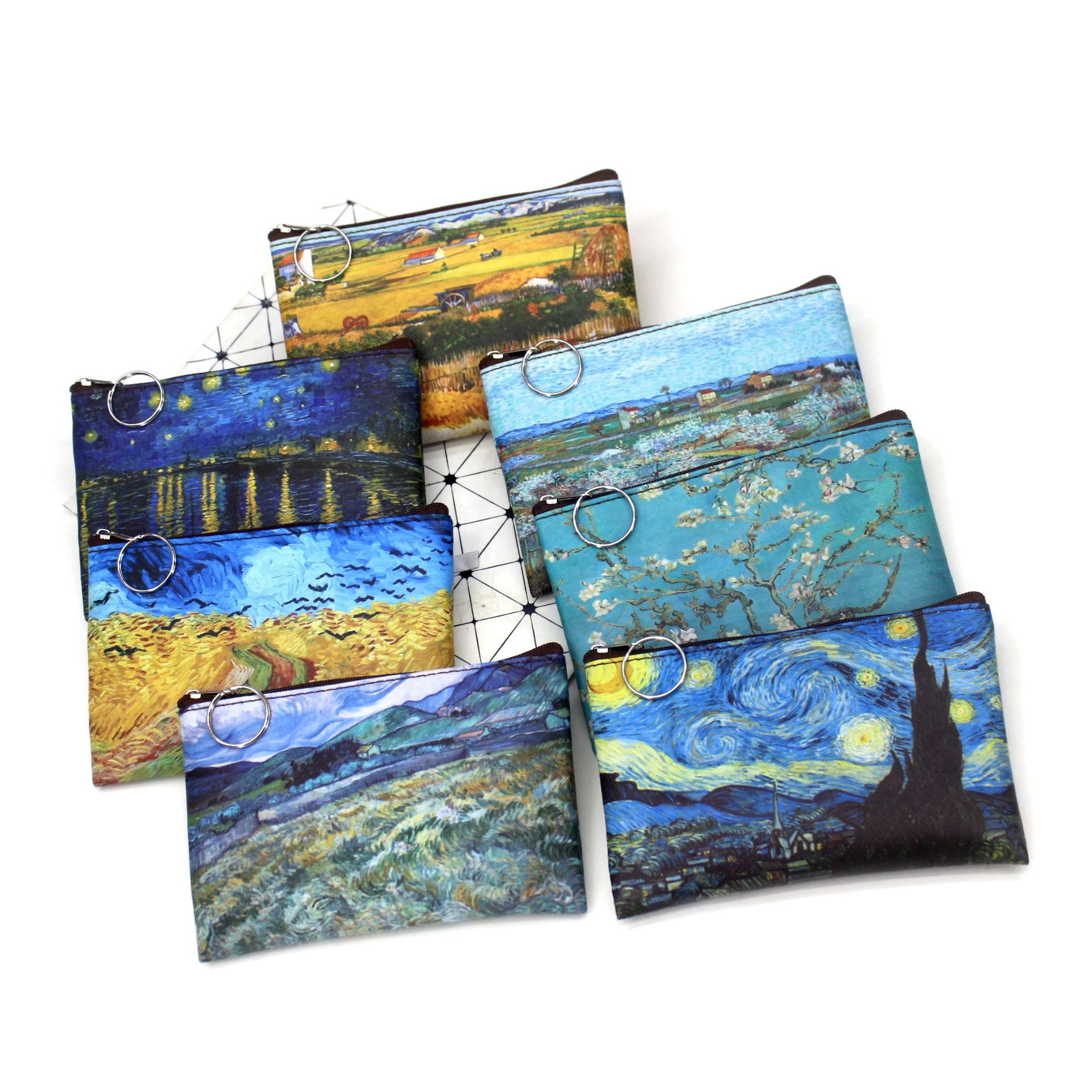 여성용 빈티지 유화 캔버스 화장품 가방, 반 고흐 아트 - Art Portfolio Bag 리뷰 및 가격