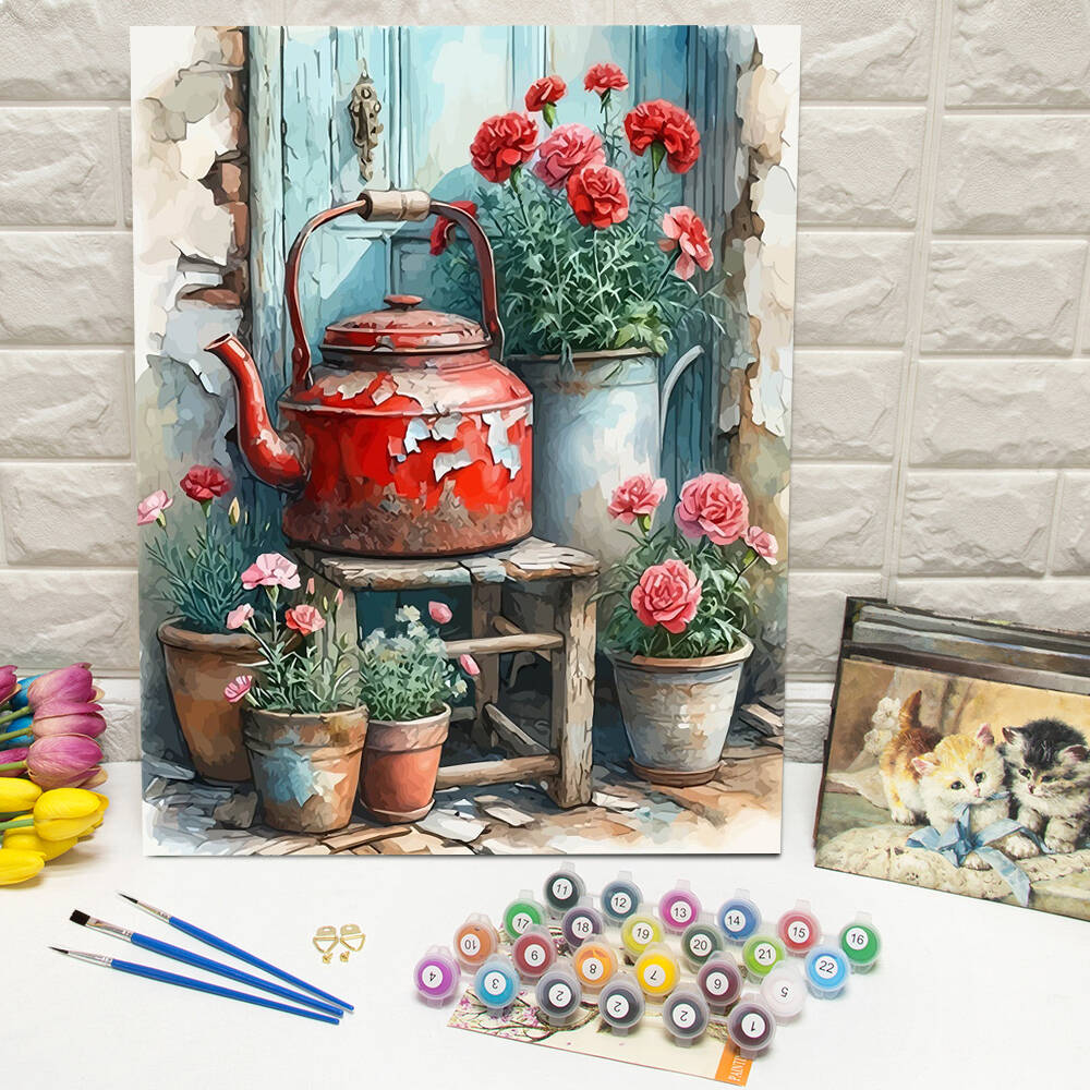 숫자로 유화 산 풍경 DIY 디지털 그림 집 나무 풍경 - Art Craft Door 리뷰 및 가격