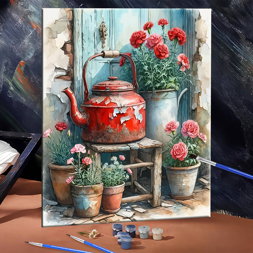 숫자로 유화 산 풍경 DIY 디지털 그림 집 나무 풍경 - Art Craft Door 리뷰 및 가격