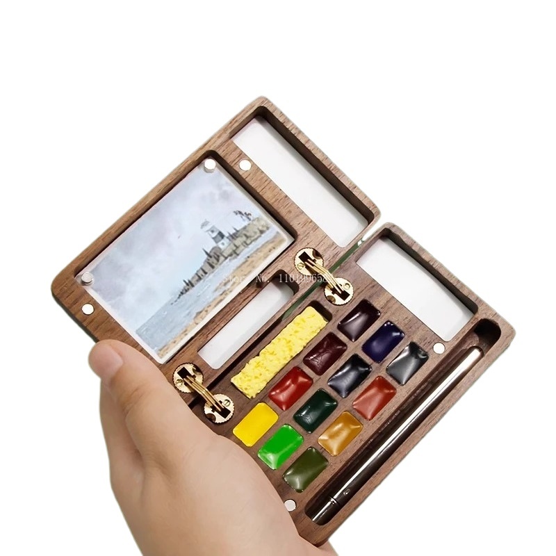여행용 페인팅 박스 원목 페인트 박스 휴대용 아트 팔레 - Gouache Paint Set 리뷰 및 가격
