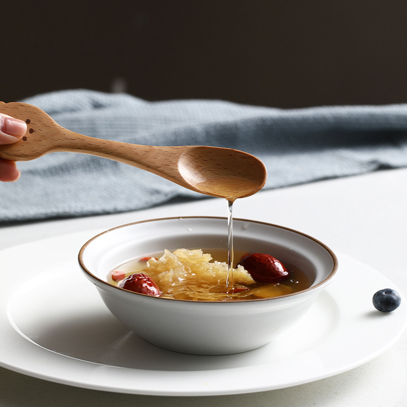 창의적인 만화 작은 나무 숟가락 매끄러운 티스푼 꿀 커 - Art Craft Kitchen 리뷰 및 가격
