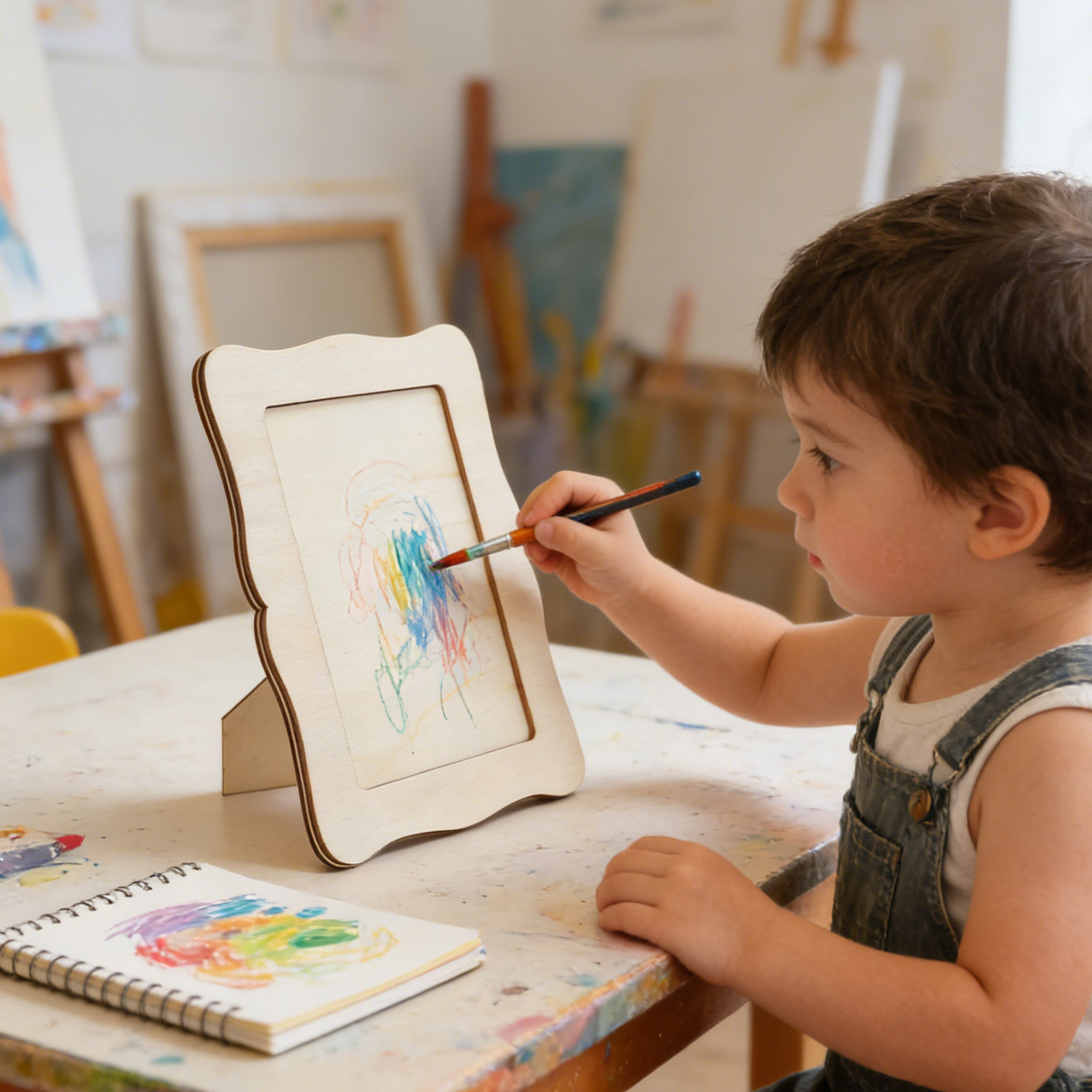 4개입 페인트 가능한 나무 사진 액자, 미완성 DIY  - Art Craft For Preschool 리뷰 및 가격