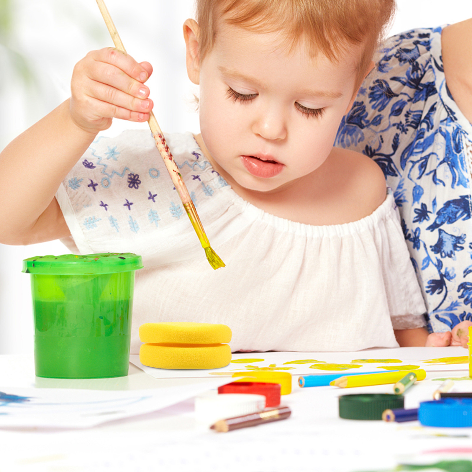 2Pcs 어린이 그림 스폰지 라운드 DIY 공예 세트  - Art Craft Kindergarten 리뷰 및 가격