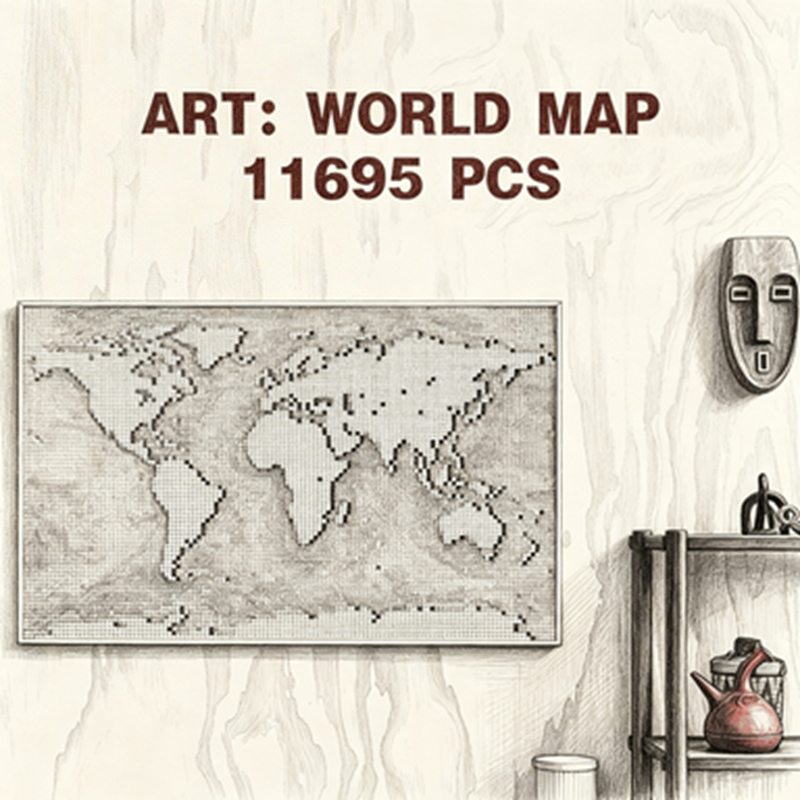 11695 PCS 세계 지도 이해하기 아트 여행자 세계 - Art Craft Movement 리뷰 및 가격