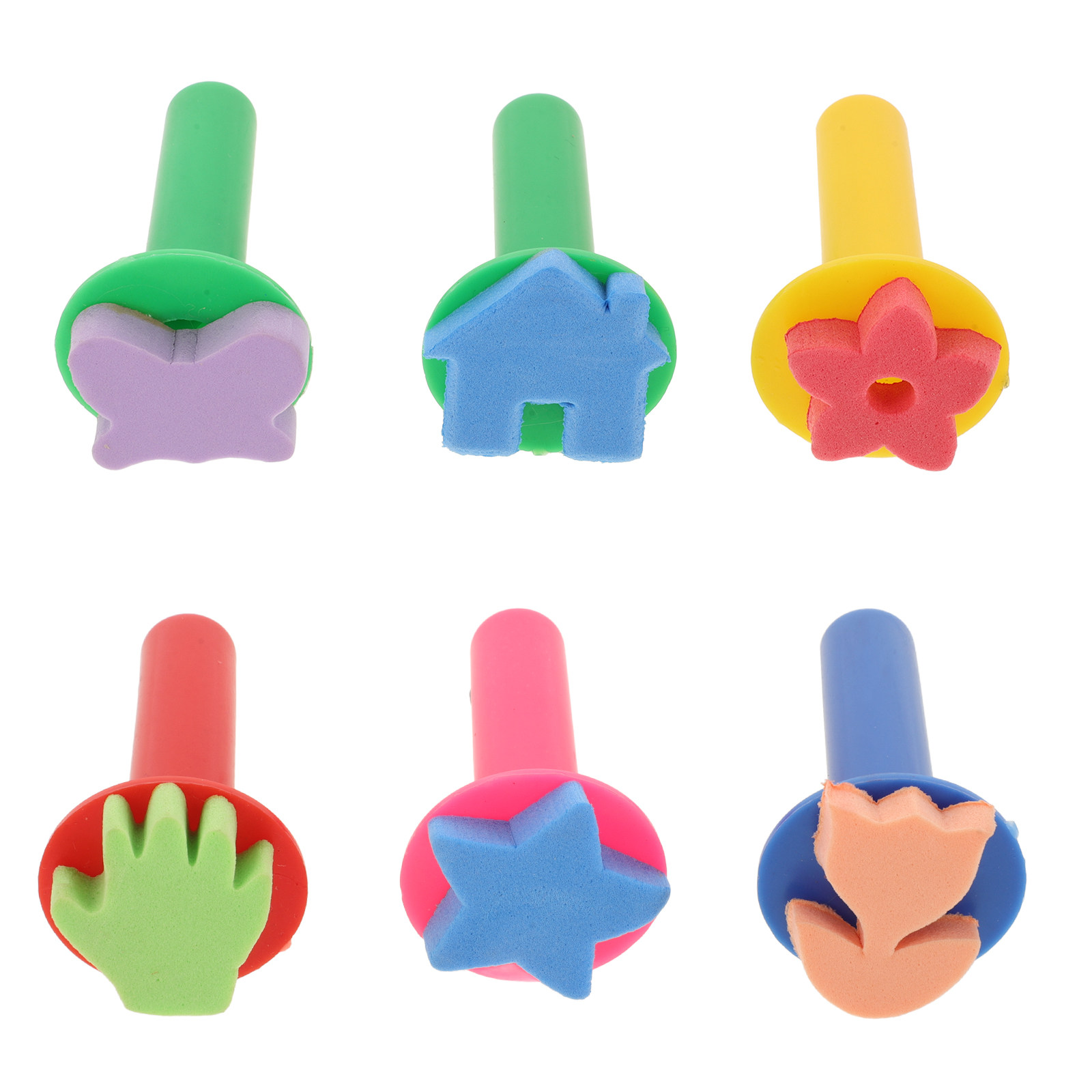 6개입 어린이용 폼 스펀지 브러시 세트 안전한 EVA  - Art Craft For Preschool 리뷰 및 가격
