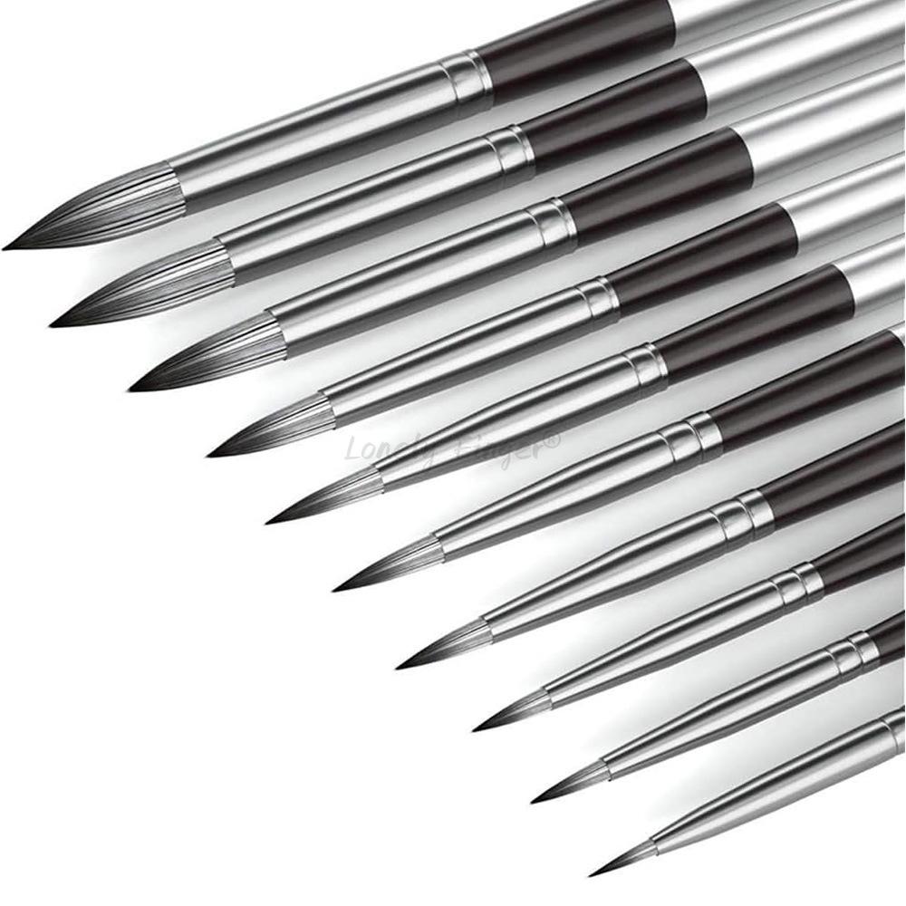 10pcs 라운드 수채화 페인트 브러시 세트 수채화 아 - Gouache Paint Set 리뷰 및 가격