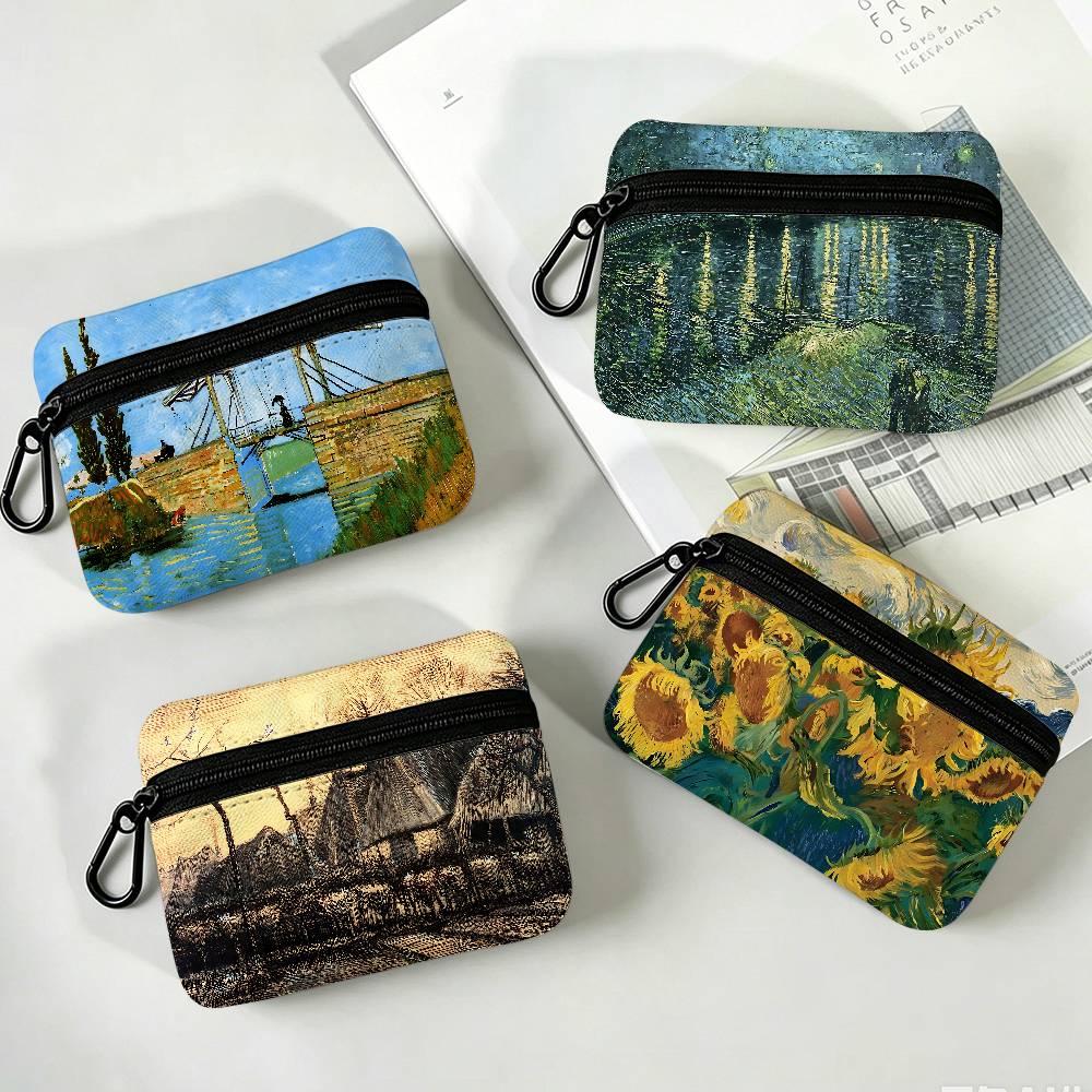 반 고흐 유화 미니 걸이형 옥스포드 천 동전 지갑 내구 - Art Portfolio Bag 리뷰 및 가격