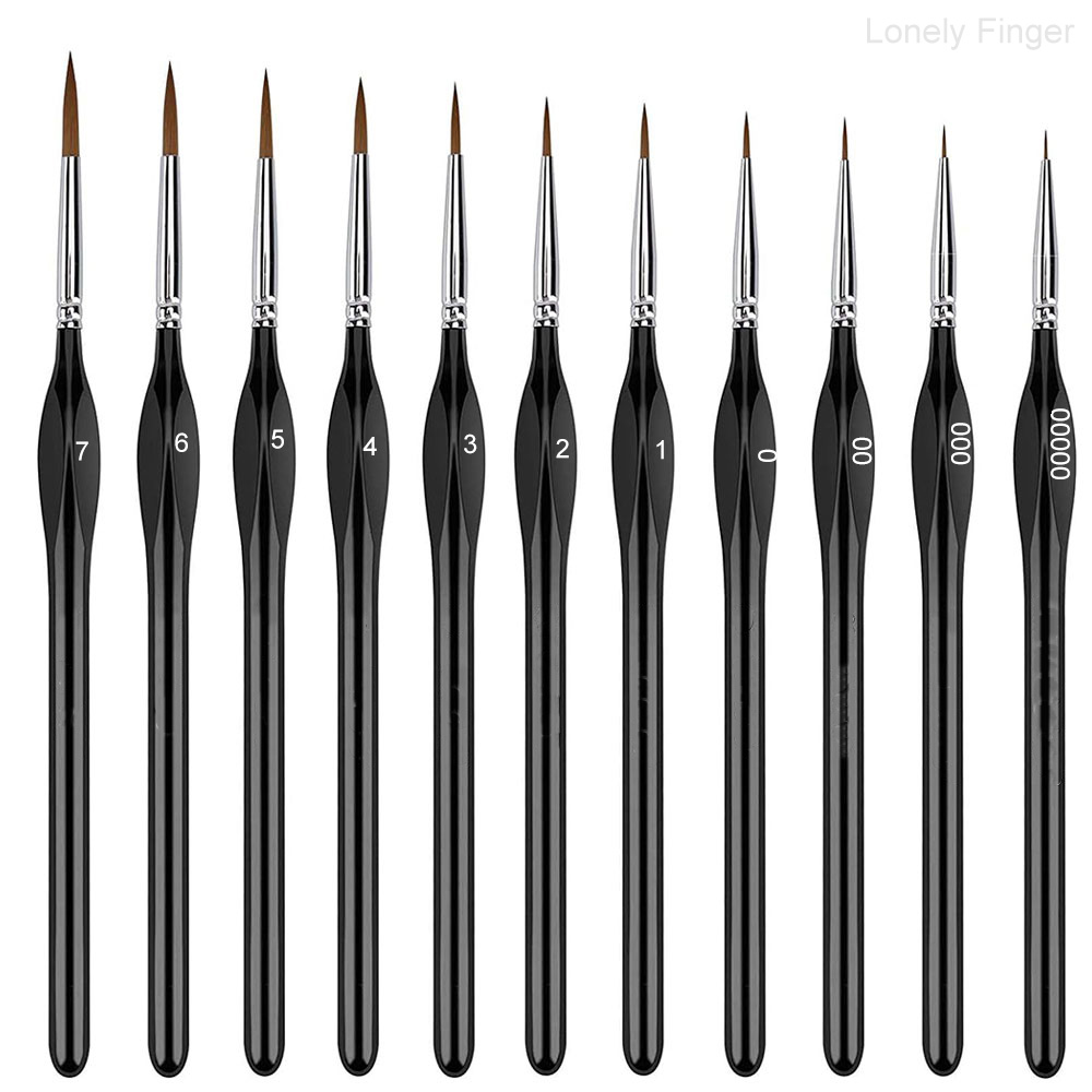 미니어처 드라이 페인트 브러쉬 세트, 나무 손잡이가 있 - Gouache Paint Set 리뷰 및 가격