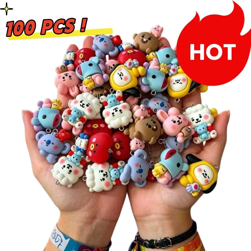 7pcs BT21 수지 만화 참 DIY 액세서리 공예  - Art Craft Market 리뷰 및 가격