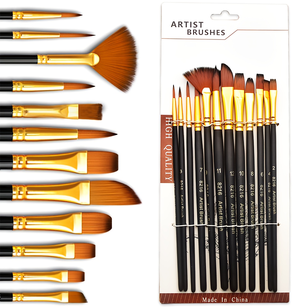 12개 전문가용 아티스트 페인팅 브러쉬 세트 - 오일, - Gouache Paint Set 리뷰 및 가격