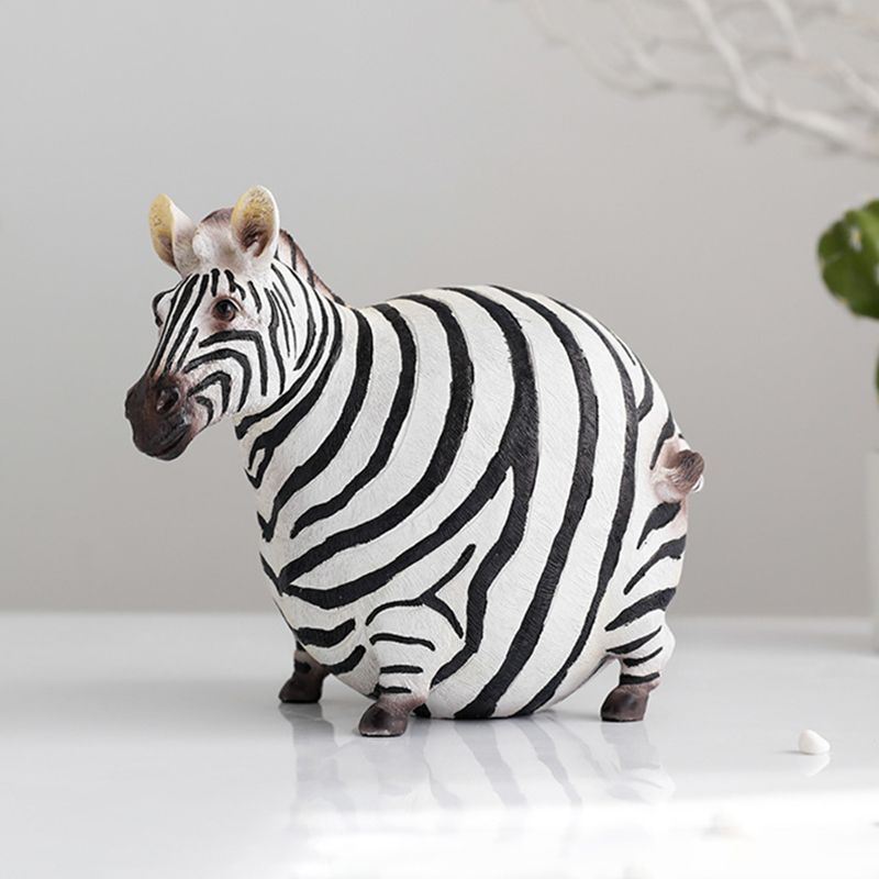 북유럽 크리에이티브 송진 귀여운 뚱뚱한 얼룩말 동물 입 - Art Craft Zebra 리뷰 및 가격
