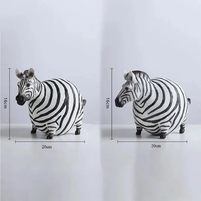 북유럽풍 창의적인 레진 귀여운 뚱뚱한 얼룩말 피규어 동 - Art Craft Zebra 리뷰 및 가격