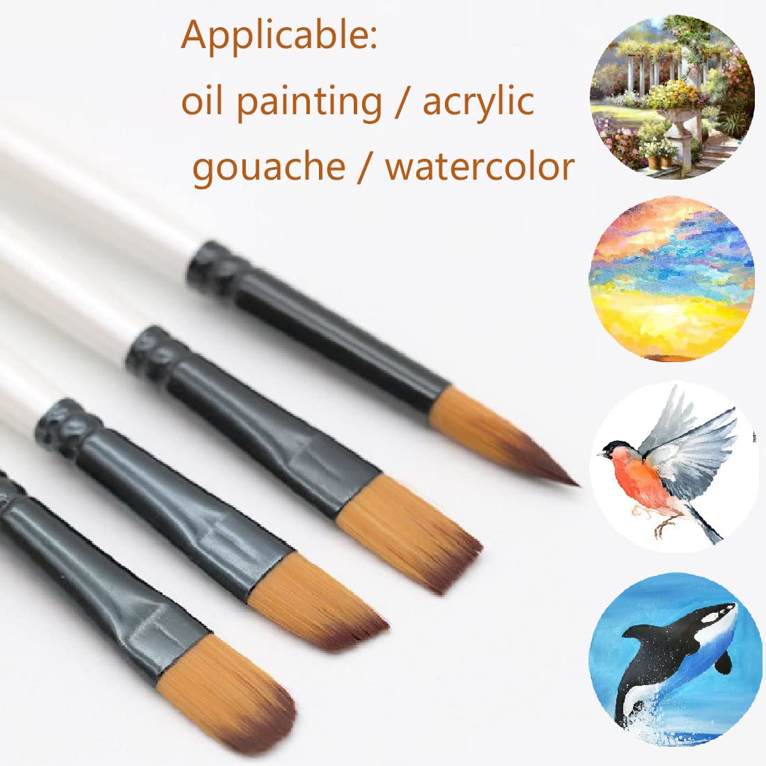 BOMEIJIA 페인트 브러시 세트 라운드 플랫 앵글  - Gouache Paint Set 리뷰 및 가격