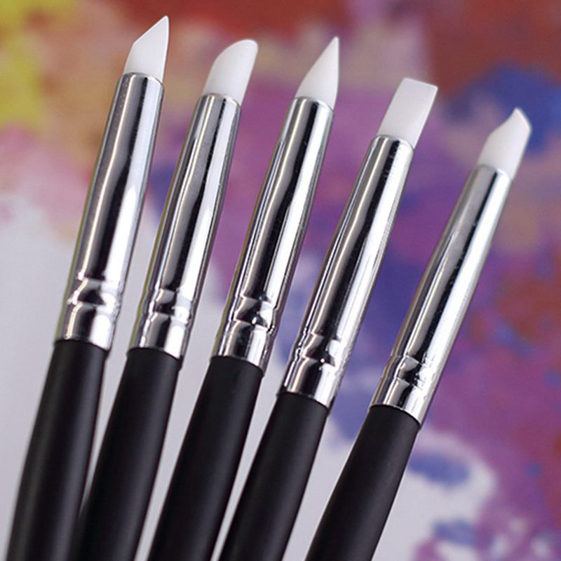 수채화 유화에 대 한 5pcs 실리콘 고무 팁 페인트  - Gouache Paint Set 리뷰 및 가격