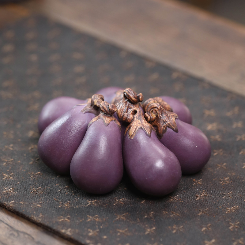 보라색 모래 가지 차 애완 동물 수제 생체 공학 식물  - Art Craft Vegetables 리뷰 및 가격
