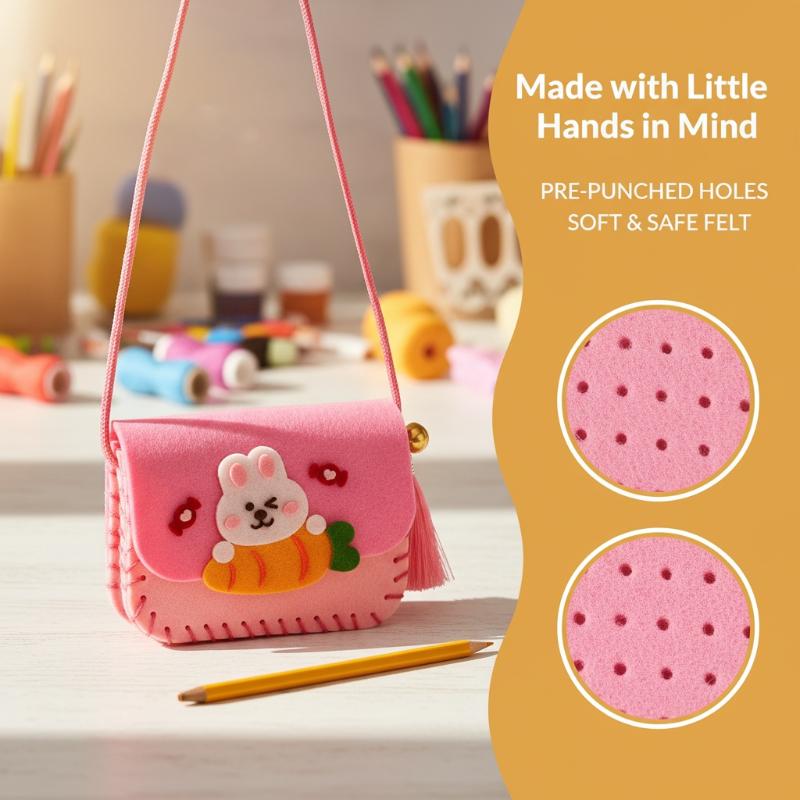 어린이 펠트 가방 만들기 키트 DIY 바느질 장난감 크 - Art Craft Kindergarten 리뷰 및 가격