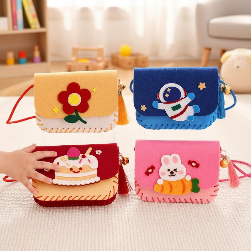 어린이 펠트 가방 만들기 키트 DIY 바느질 장난감 크 - Art Craft Kindergarten 리뷰 및 가격