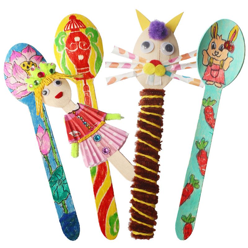 20PCS/LOT.Wood 숟가락 예술과 공예. 조기  - Art Craft Kindergarten 리뷰 및 가격