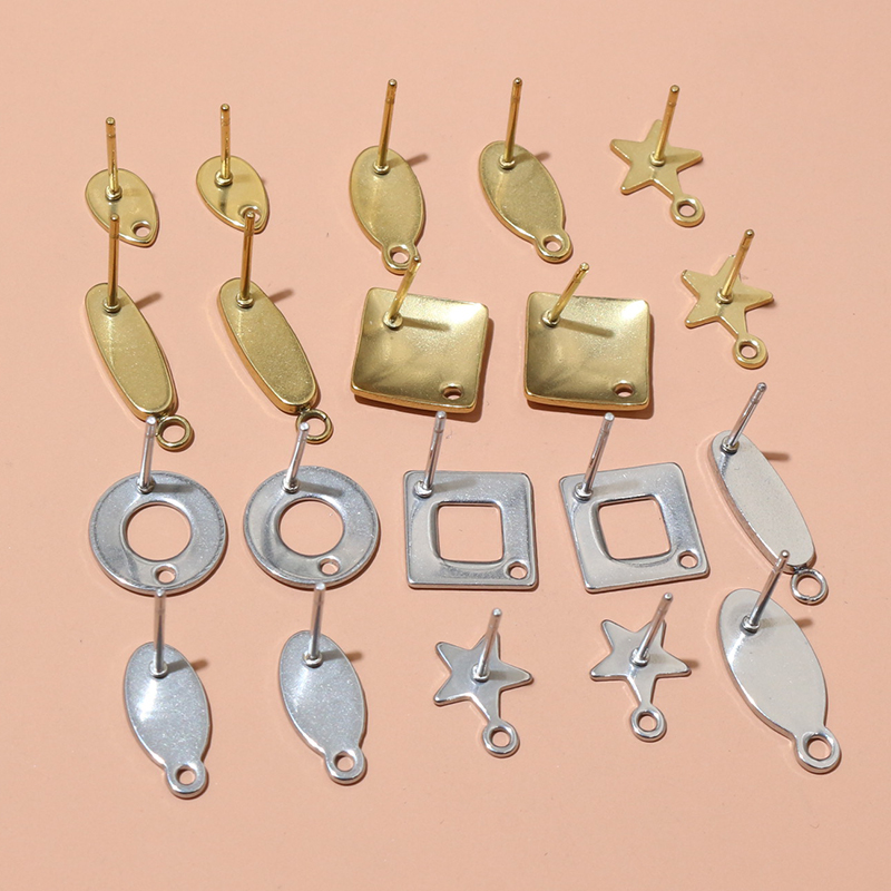 20pcs 스테인레스 스틸 공예 귀걸이 스터드 기하학적 - Art Craft Market 리뷰 및 가격