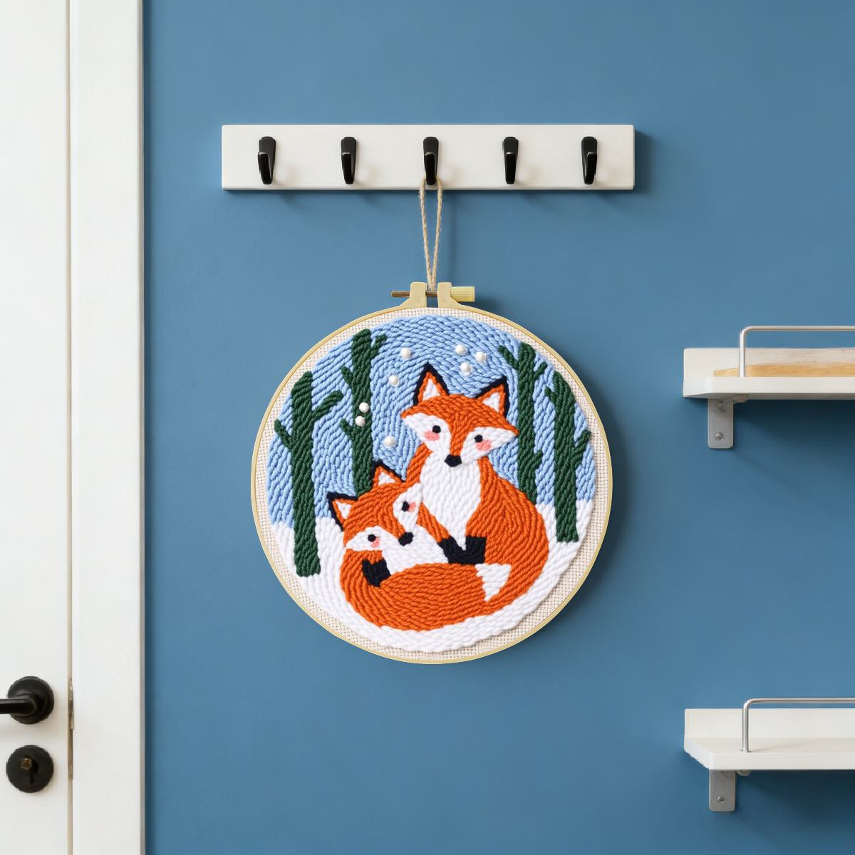 20X20CM/7.87인치 동물 - 여우 펀치 니들 자 - Punch Needle Kit 리뷰 및 가격