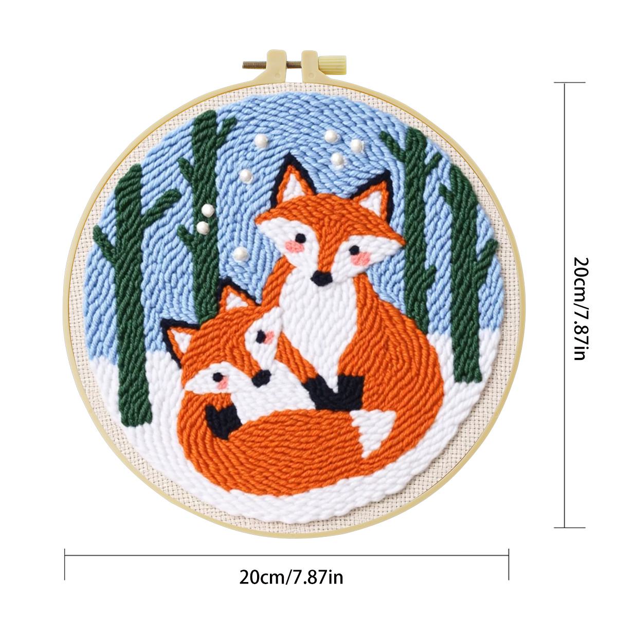 20X20CM/7.87인치 동물 - 여우 펀치 니들 자 - Punch Needle Kit 리뷰 및 가격